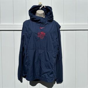 Nike Liberty University Navy Lightweight Hooded Embroidered Windbreaker | Medium
